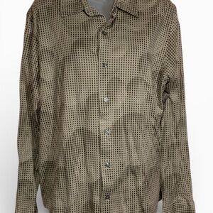 Kenneth Cole Beige Polka Dot Shirt (item#10134)